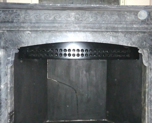 Air displacement through fire place