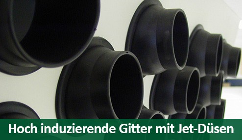 Hoch induzierende gitter mit jet